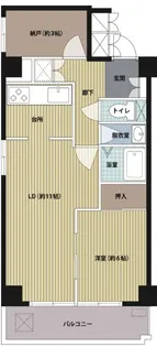 中銀日本橋浜町マンション【3階】の間取り