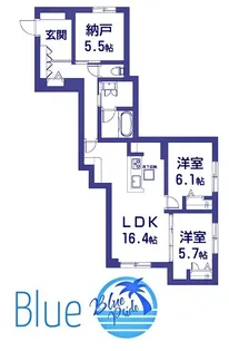 アコルデ弥勒寺【1階】の間取り
