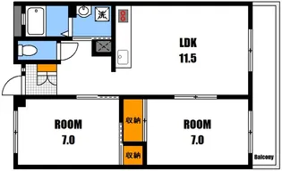 EST中筋【1階】の間取り