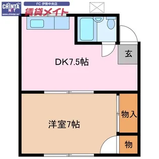 ななぞうアパート【2階】の間取り