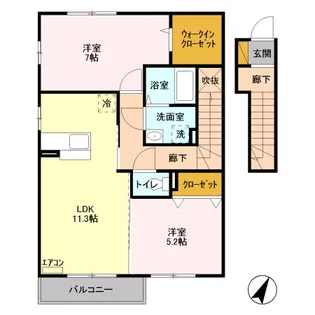 ゴールデンリバー【2階】の間取り