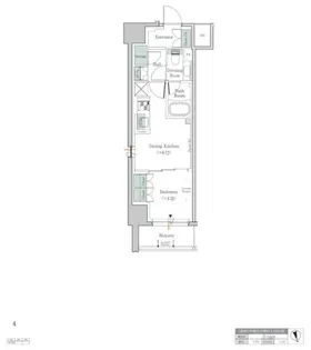ワンルーフレジデンス中野【6階】の間取り