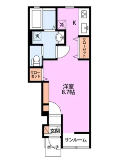 グランセリス青山B【1階】の間取り