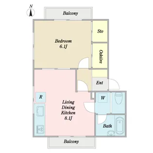 グロリィ春日【2階】の間取り