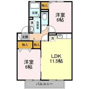 リヴェールコート【1階】の間取り