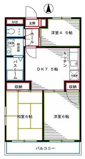 リエス国分寺恋ヶ窪【1階】の間取り