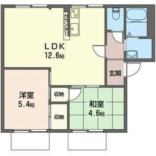 ハイム宮の越【1階】の間取り