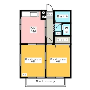 グリーンハイツWATANABE【2階】の間取り