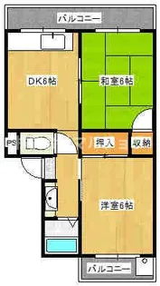 マンションスカイピア【1階】の間取り