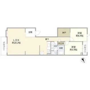 ハイツ向ケ丘遊園【11階】の間取り