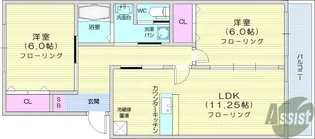 プログレール落合壱番館【1階】の間取り