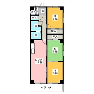 ラルク・アン・シェル【5階】の間取り