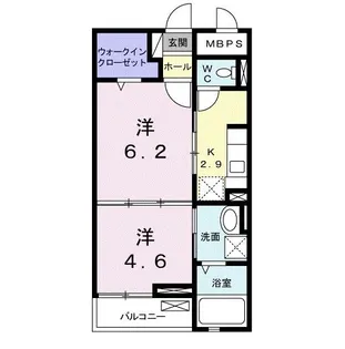 ライジング・サン【2階】の間取り