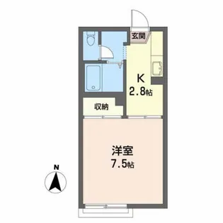 メゾンベルグA【1階】の間取り