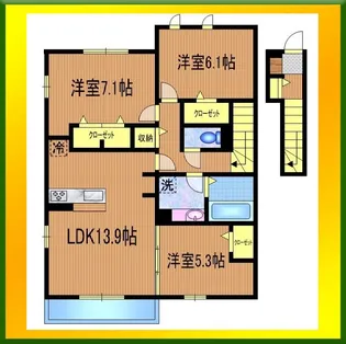 Socius田無 (D-room芝久保町5丁目)【2階】の間取り