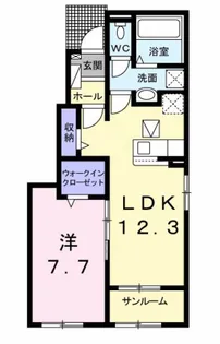 カーサ ヴィオーラ II【1階】の間取り