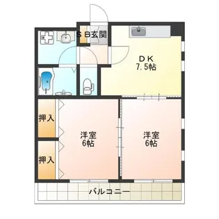 シェーヌパレ【5階】の間取り