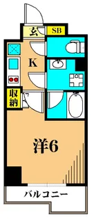 レジディア南品川【4階】の間取り