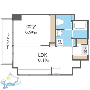 カトレア南8条【10階】の間取り