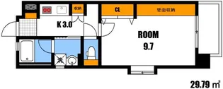 アクアビュー緑井【6階】の間取り