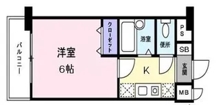 スクエア田邊【1階】の間取り