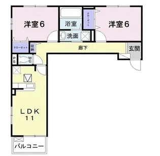 アルカンジュ光 壱番館【1階】の間取り