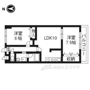 Uresidence二条城【2階】の間取り