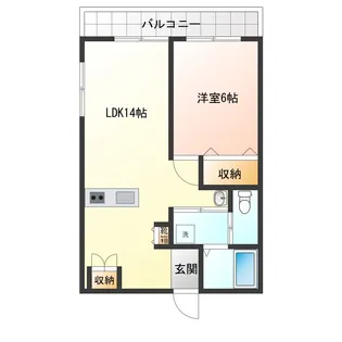 ハイムフェアウィンド【4階】の間取り