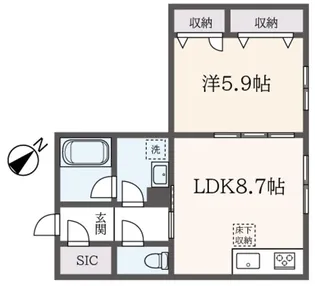 La Casa Luna【1階】の間取り