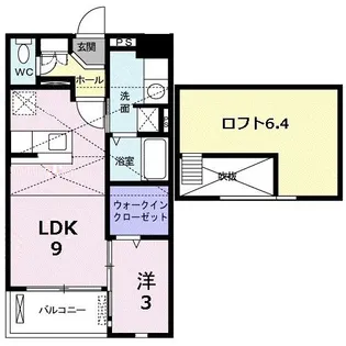 リバ・シティ夢咲III【2階】の間取り