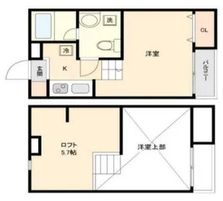 La verita勝田台【2階】の間取り