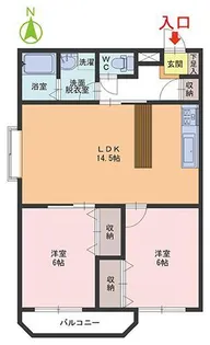 ラフォーレ丸山【2階】の間取り