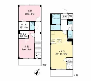 ピノシークル【3階】の間取り