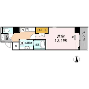 グランディーノ早稲田【3階】の間取り