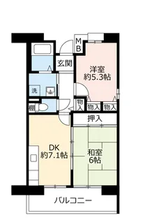 UR香里ヶ丘みずき街【4階】の間取り