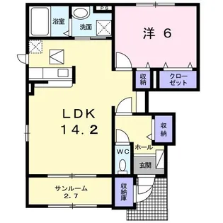 グランアブニールIII【1階】の間取り