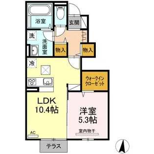セリシール エスト【1階】の間取り