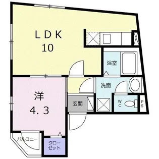 シルバーヴァイン【1階】の間取り