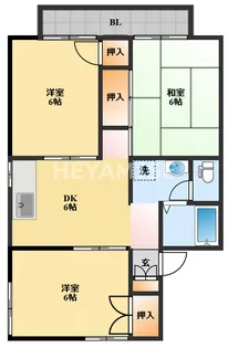 プレジール堀溝 A棟【2階】の間取り