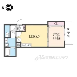 INOVE門真野里North【1階】の間取り