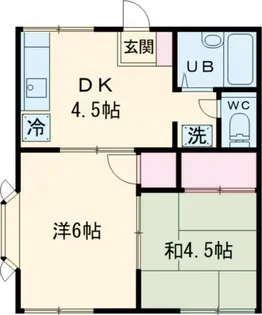 ハイツコスモス【2階】の間取り