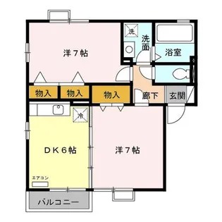 リビングタウンいせ B【2階】の間取り