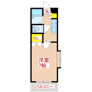 パークサイド岡元【3階】の間取り