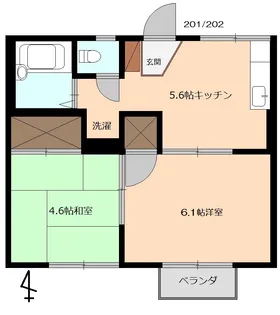 コーポラスM【2階】の間取り