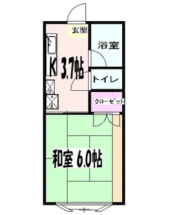 コーポ長谷川【2階】の間取り