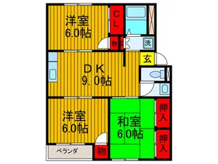 メゾンドリバージュ【1階】の間取り