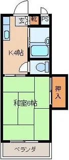 シャトレ美里【3階】の間取り