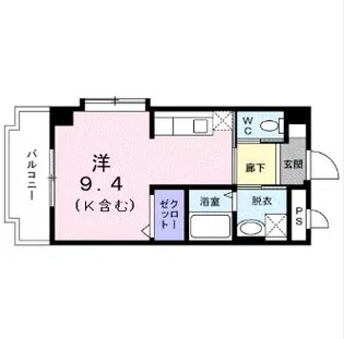 カーサ ユー【4階】の間取り