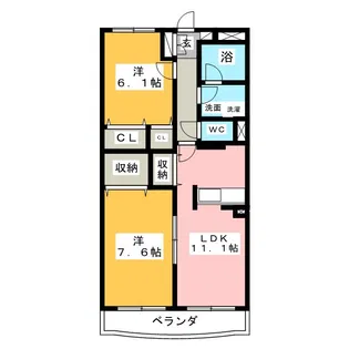 エルシオン【3階】の間取り