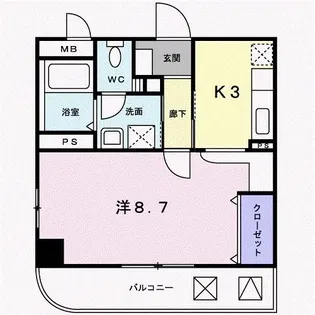 プラティーク ベリエ【4階】の間取り